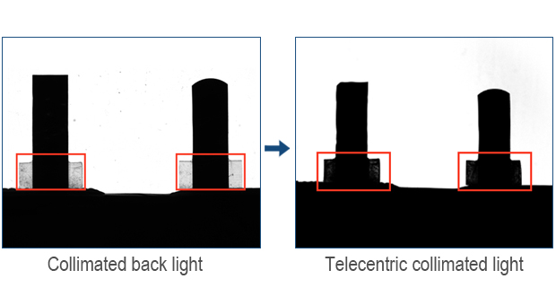 Identifying the contour edges of lithium battery tabs applications